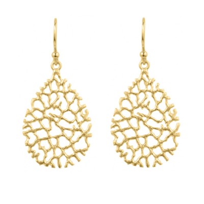 jewelry gold coral reef earrings - reefs