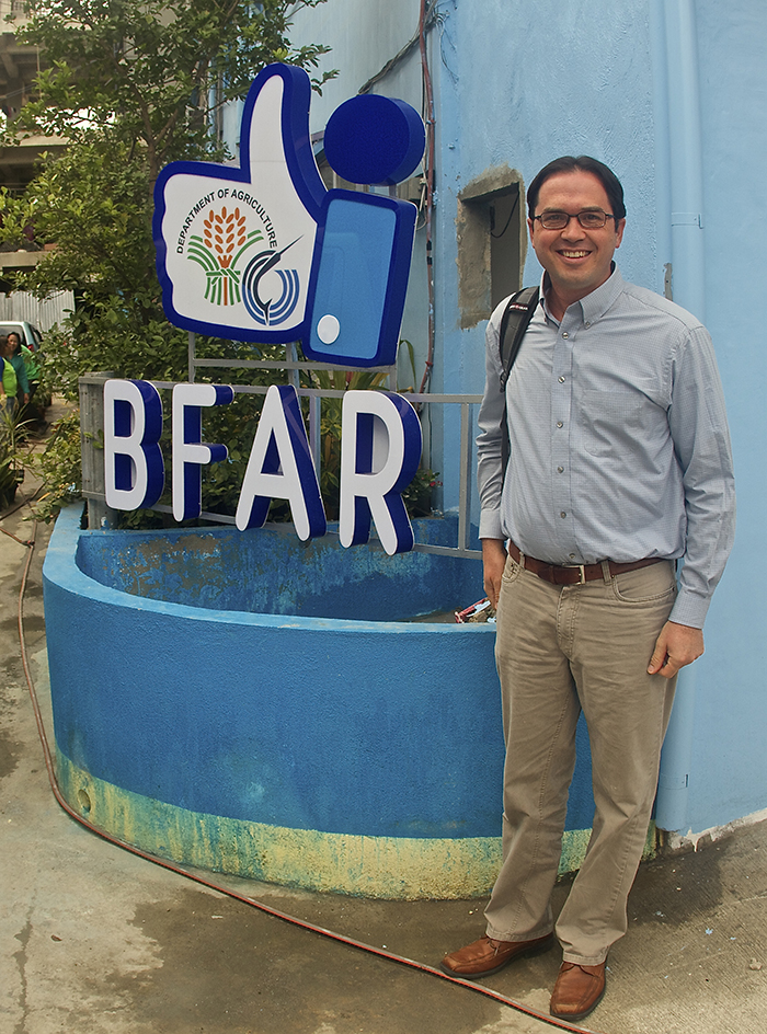 Rhyne at the BFAR office in Cebu, Philippines.