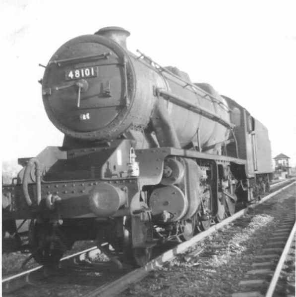 A LMS Stanier 8F steam locomotive.