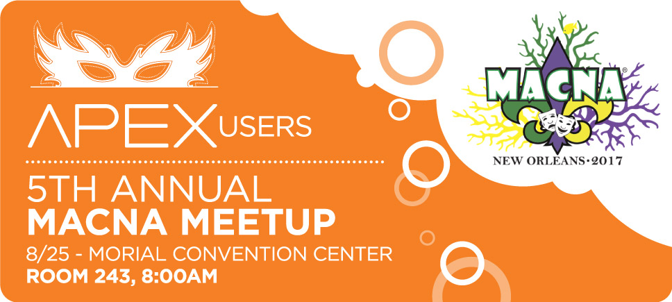 Apex Users 5th Annual MACNA Meetup