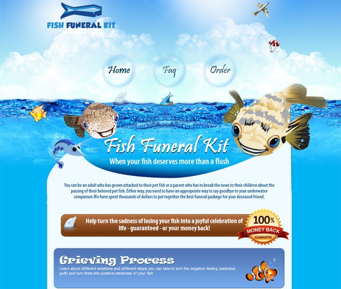 Fish Funeral Kit - "When your fish deserves more than a flush"