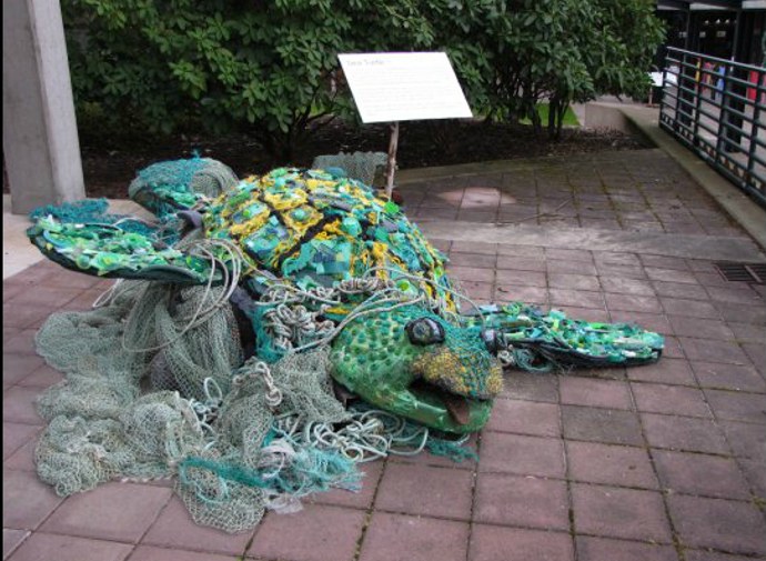 Using art to educate the public about marine trash